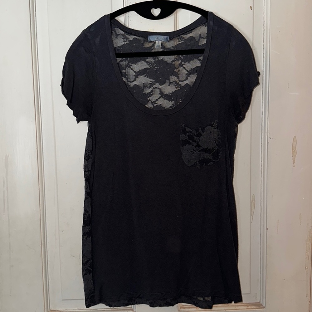 Lace back tshirt